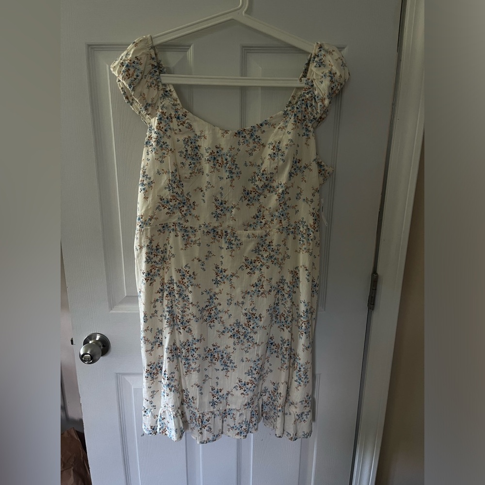 Old Navy New Smocked Fit & Flare Cami Midi Dress/ Floral print pockets size XL